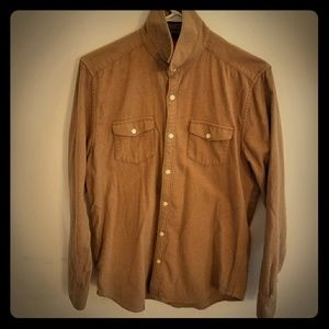 Joe Fresh cotton two pocket button-down in tan